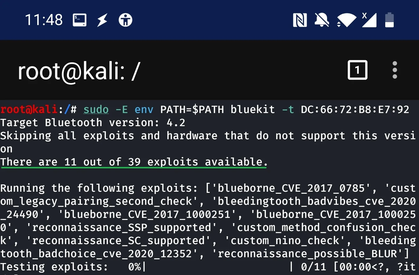 List of tested Bluetooth exploits without necessity of additional hardware