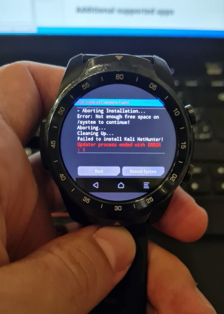Install NetHunter on TicWatch Pro after flashing factory firmware